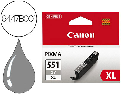 CARTOUCHE CANON JET D'ENCRE 6447 B001-CLI551GYXL HAUTE CAPACIT GRIS
