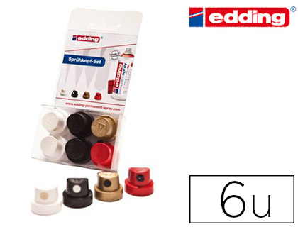 BUSE SPRAY EDDING PEINTURE 5200 INTERCHANGEABLE COLORIS ASSORTIS BLISTER 6 UNITS
