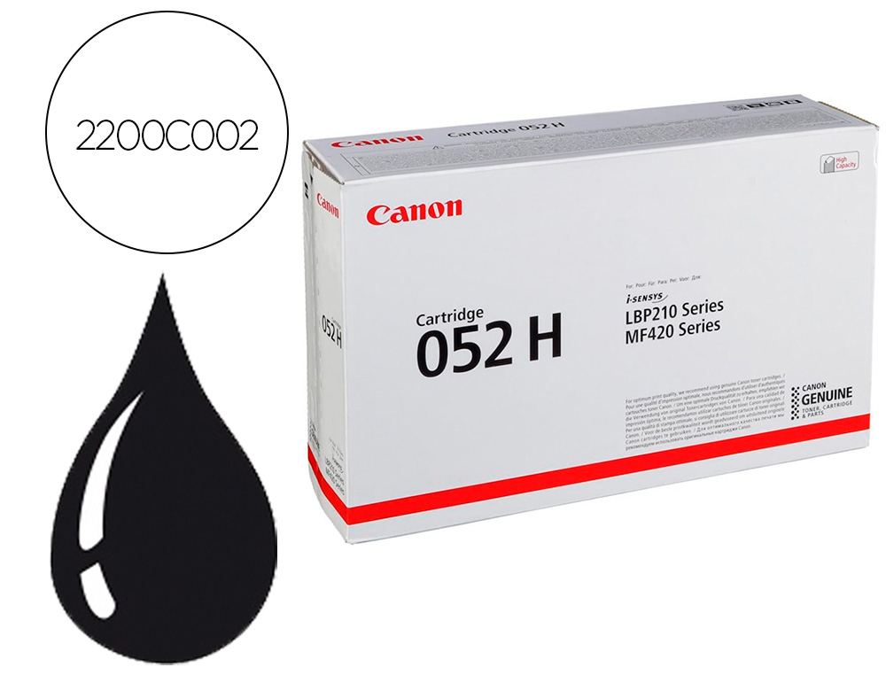 CARTOUCHE LASER CANON CRG 052H COULEUR NOIR  9 200 PAG
