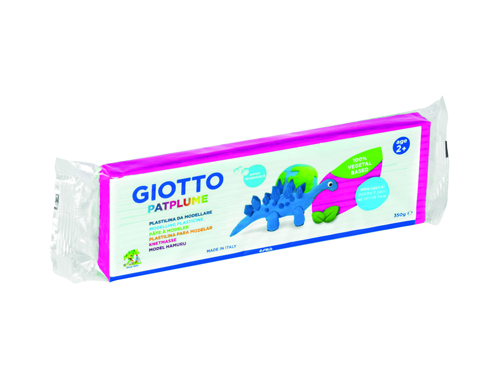PATPLUME GIOTTO MATIERE VEGETALE SOUPLE NE SECHE PAS  PAIN PREDECOUPE 350G COLORIS  MAGENTA