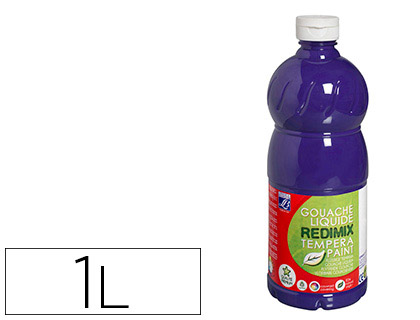 GOUACHE LEFRANC BOURGEOIS LIQUIDE REDIMIX NON TOXIQUE FLUIDE COUVRANTE PRTE  L'EMPLOI VIOLET FLACON 1000ML