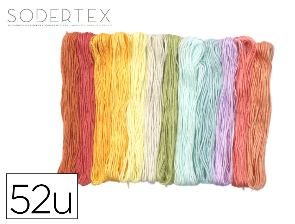 FIL SODERTEX BRODER/BRACELETS BRESILIENS 8M 13 COLORIS      PASTEL ASSORTIS LOT 52 UNITES