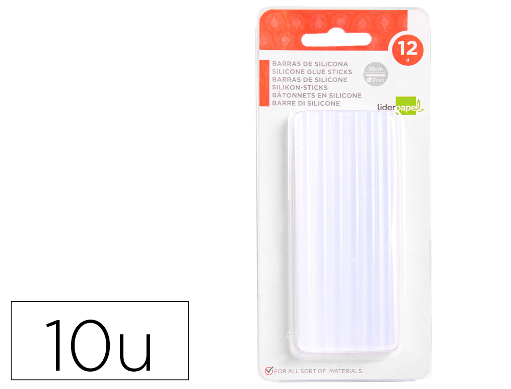 BÂTON DE COLLE LIDERPAPEL 7X100MM BLISTER 12 UNITÉS