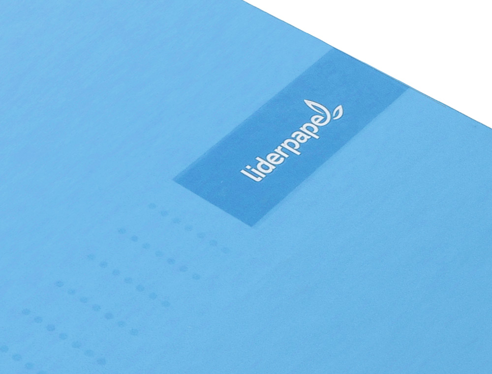 CAHIER SPIRALE LIDERPAPEL CRAFTY COUVERTURE CONTRECOLLÉE A4 240P 90G/M2 5X5MM MICROPERFORÉ 4 TROUS COLORIS BLEU CIEL