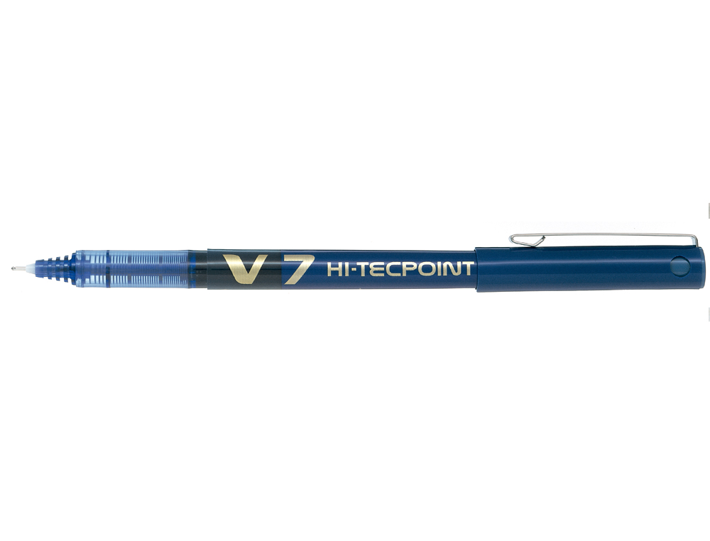STYLO PILOT V7 ÉCRITURE MOYENNE 0.7MM CLIP MÉTAL ENCRE LIQUIDE NIVEAU VISIBLE POINTE INDÉFORMABLE TRAIT 0.5 MM COL BLEU