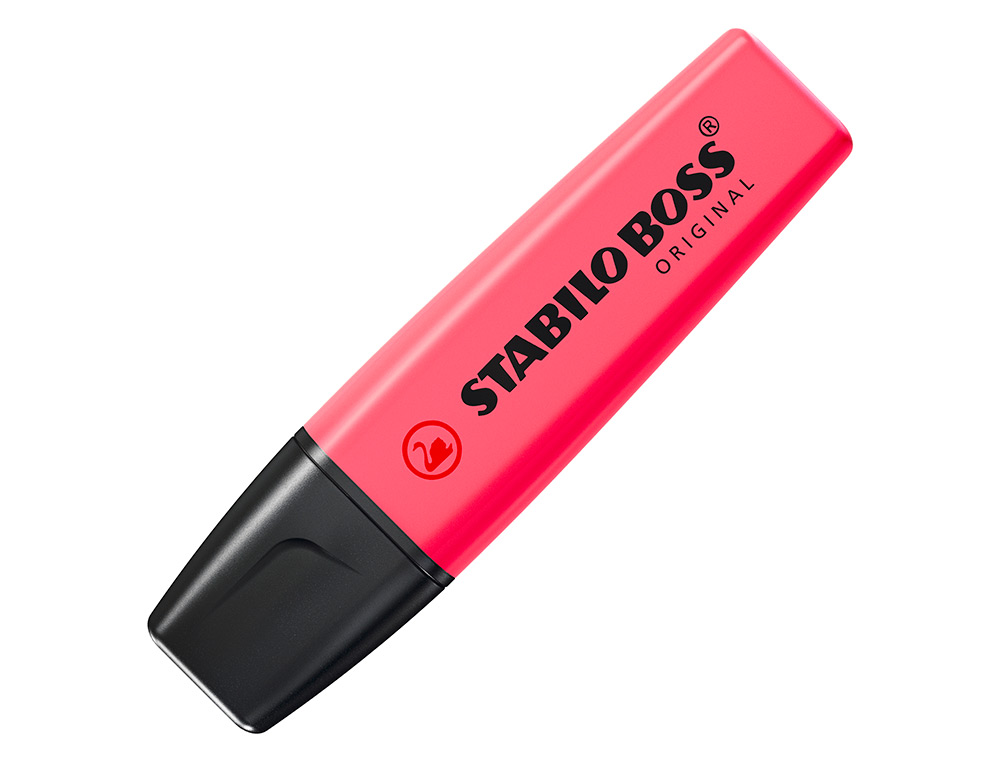 SURLIGNEUR STABILO BOSS TRACÉ 2/5MM POINTE BISEAUTÉE ENCRE UNIVERSELLE BASE EAU RÉSISTANTE LUMIÈRE COLORIS ROSE