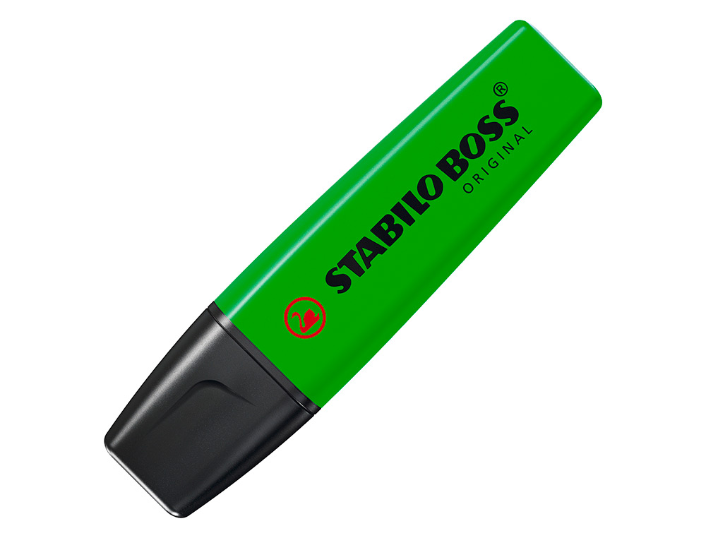 SURLIGNEUR STABILO BOSS TRACÉ 2/5MM POINTE BISEAUTÉE ENCRE UNIVERSELLE BASE EAU RÉSISTANTE LUMIÈRE COLORIS VERT