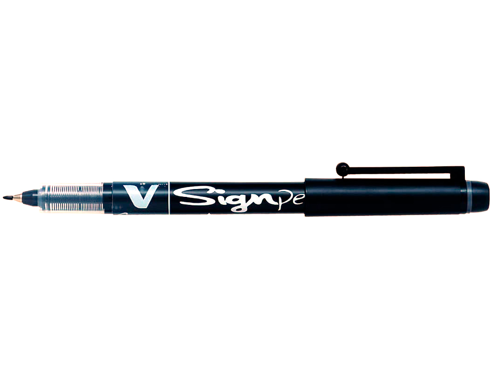 STYLO-FEUTRE PILOT V SIGN PEN ÉCRITURE MOYENNE 0.6MM POINTE FIBRE POLYESTER ENCRE INTENSE LIQUIDE NIVEAU VISIBLE NOIR