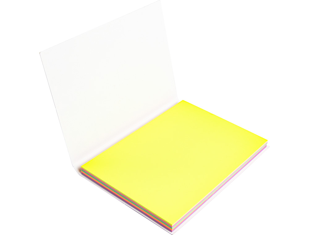 BLOC NOTES Q-CONNECT QUICK NOTES 70X100MM 100F ELECTO STATIQUES REPOSITIONABLES COLORIS NEON