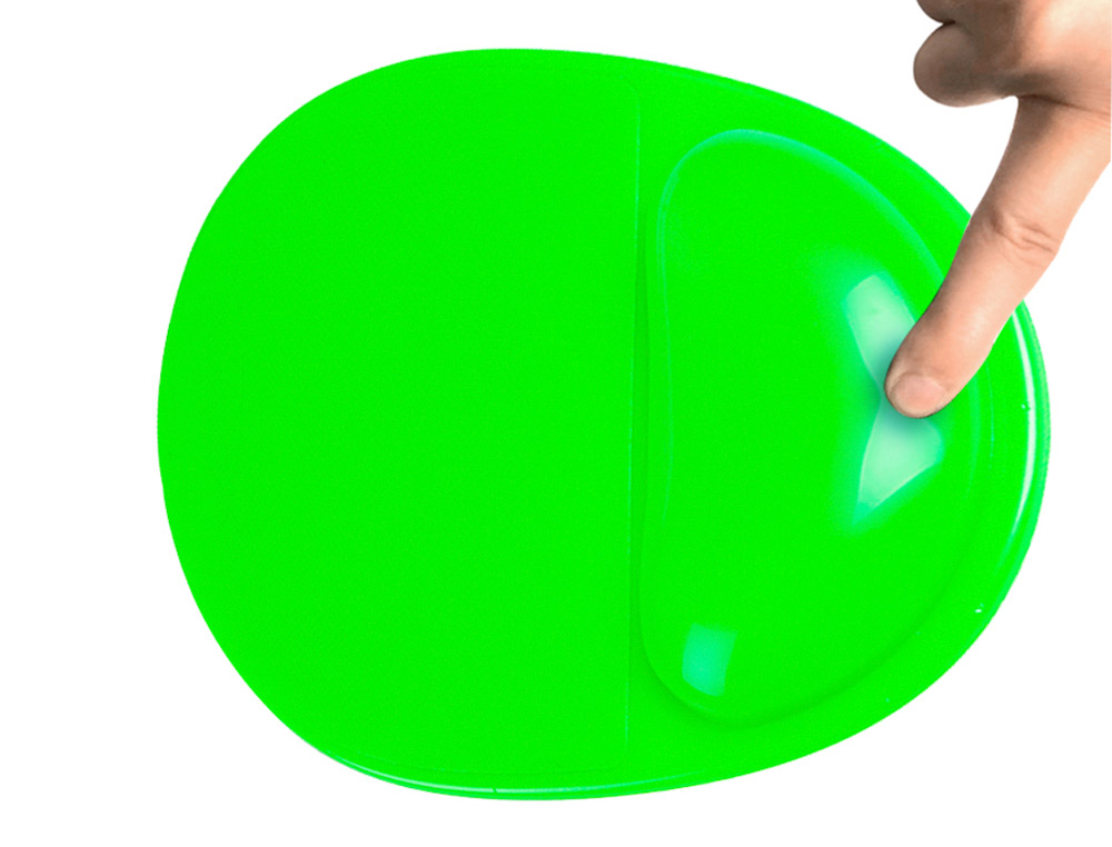 TAPIS SOURIS Q-CONNECT REPOSE-POIGNE GEL ET PVC GRAND CONFORT FACILEMENT NETTOYABLE COLORIS VERT