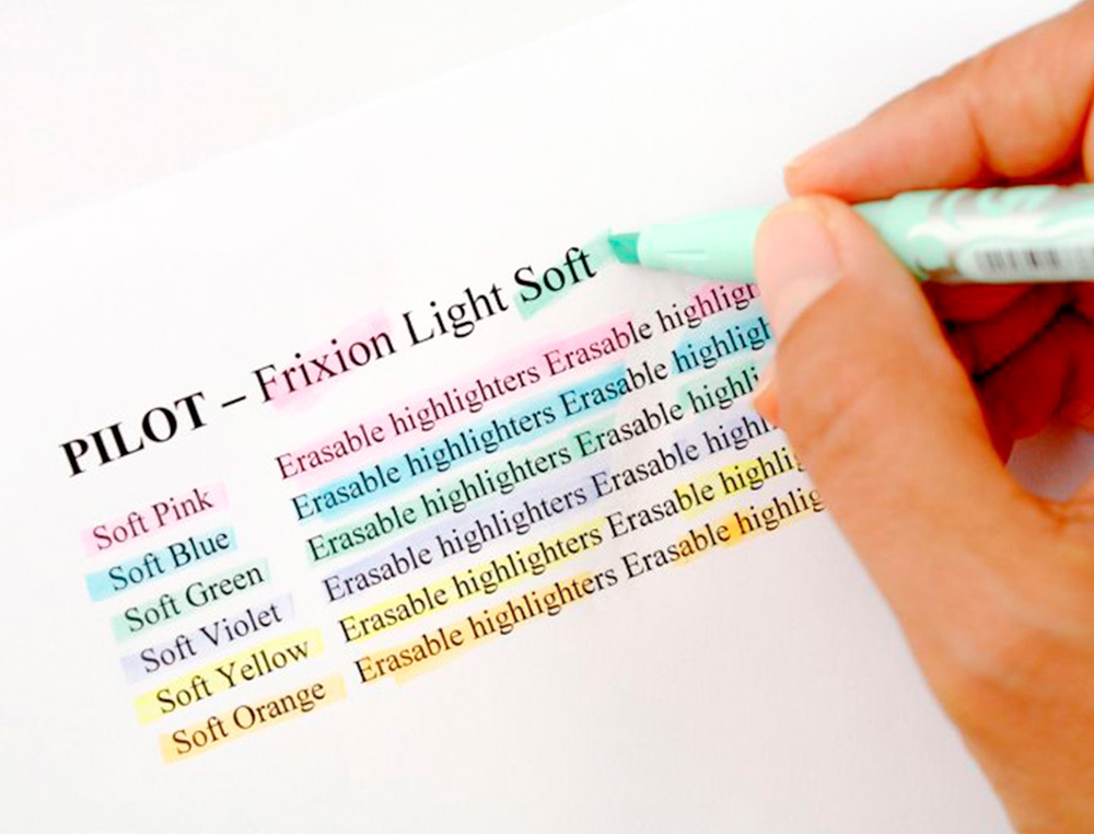 SURLIGNEUR PILOT FRIXION LIGHT NATURAL EFFACABLE POINTE MOYENNE BISEAUTEE COLORIS GRIS