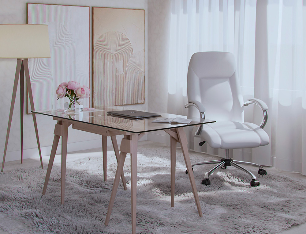 FAUTEUIL DE DIRECTION Q-CONNECT VERONA SIMILI CUIR BASE ACIER CHROME HAUTEUR MAX 1210MM LARGEUR 650MM PROF 730MM BLANC