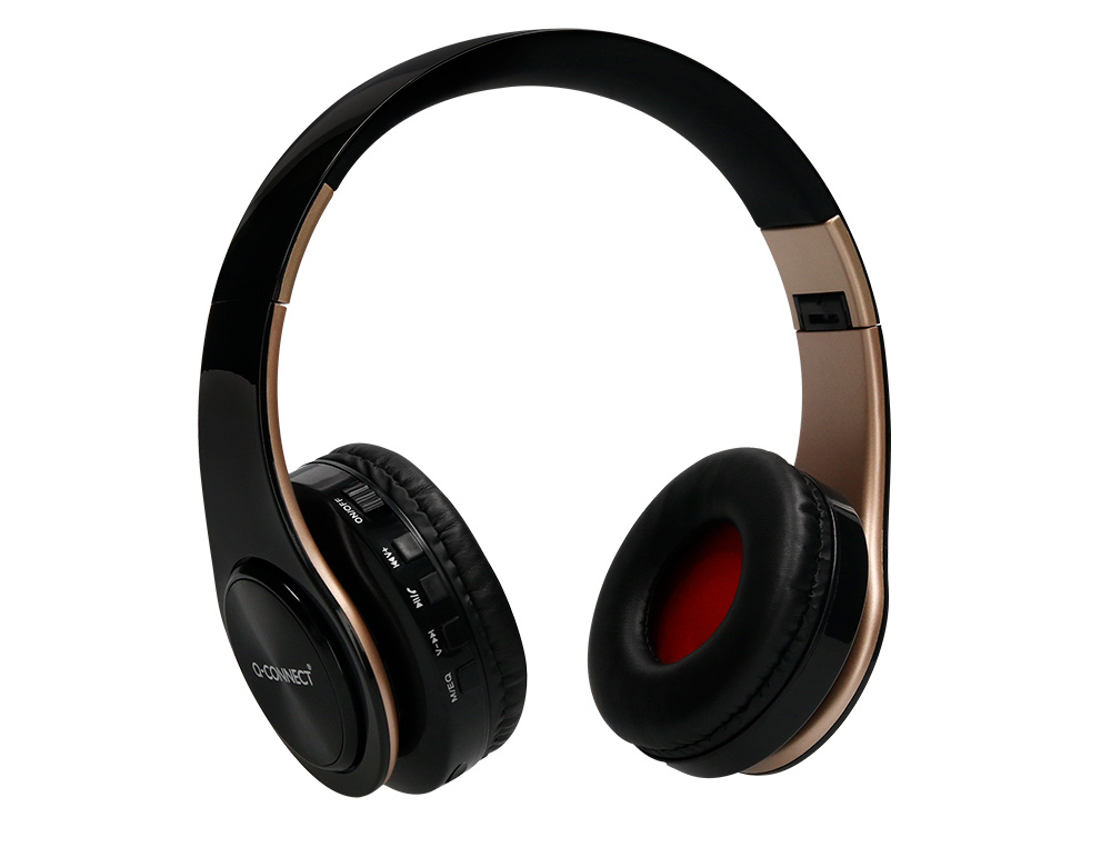 CASQUE Q-CONNECT SANS FIL SERRE-TETE REGLABLE COLORIS NOIR