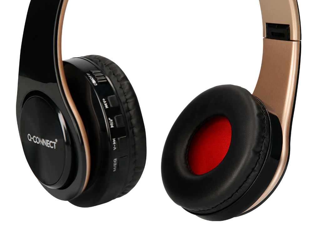 CASQUE Q-CONNECT SANS FIL SERRE-TETE REGLABLE COLORIS NOIR