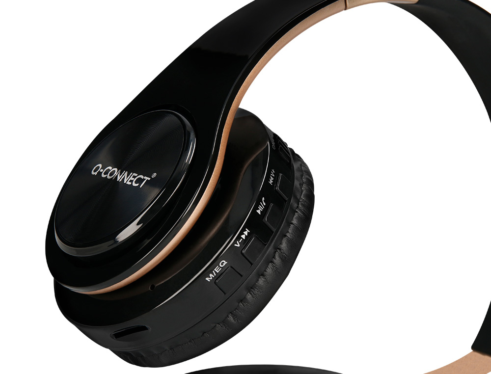 CASQUE Q-CONNECT SANS FIL SERRE-TETE REGLABLE COLORIS NOIR