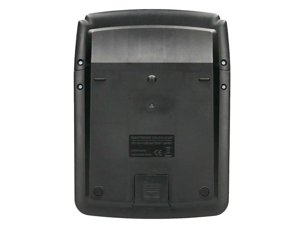 CALCULATRICE DE BUREAU LIDERPAPEL XF39 12 CHIFFRES SOLAIRE ET PILES 190X140X32MM COLORIS NOIR