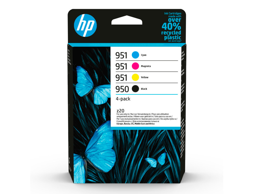 CARTOUCHE HP LASERJET 950BK/951- 6ZC65AE MULTI PACK NOIR/ CYAN/MAGENTA/JAUNE