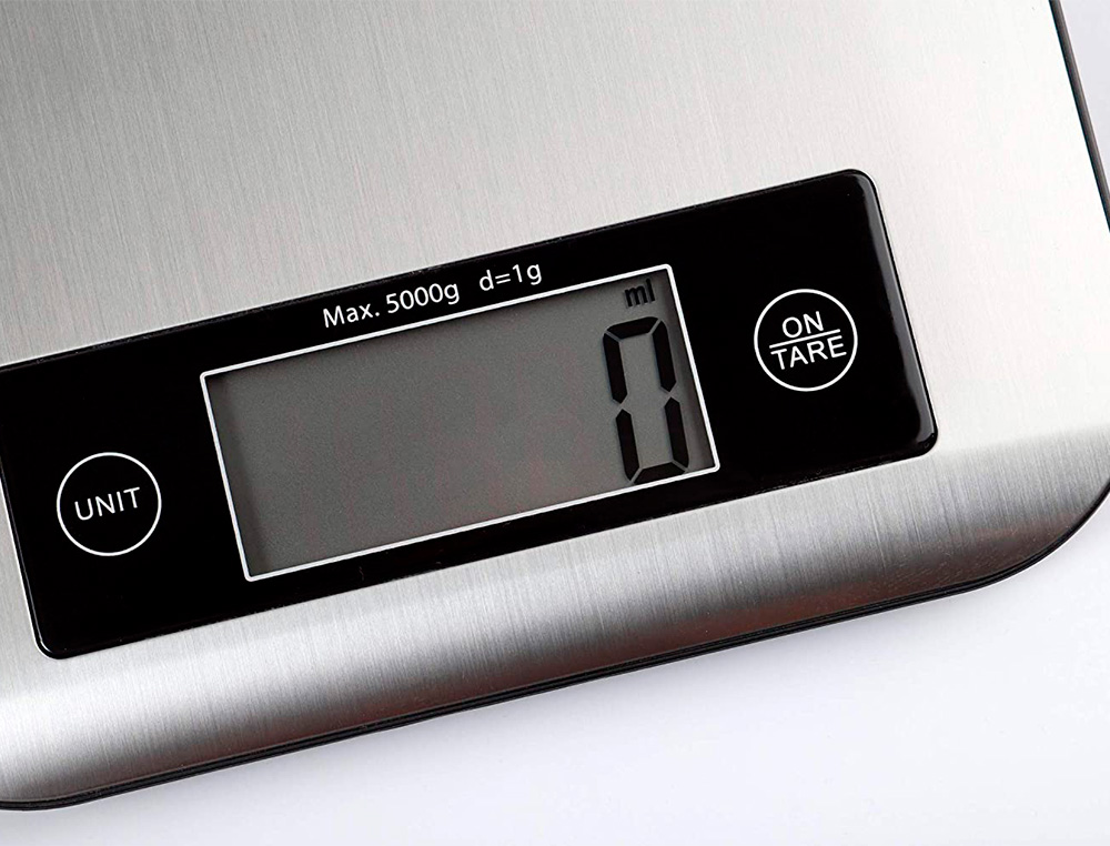 BALANCE COMPACTE 5KG/1G INOX AVEC BATTERIE RECHARGEABLE ET REMPLAÇABLE