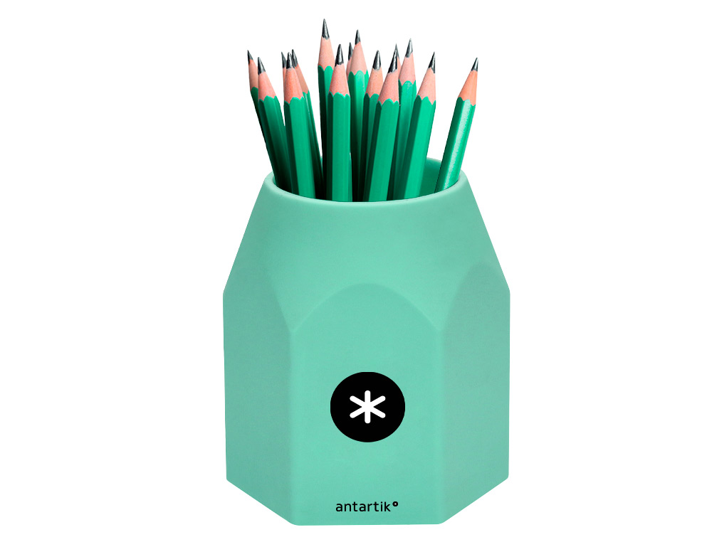 POT A CRAYONS ANTARTIK HEXAGONAL SILICONE SOFT TOUCH 95X75X80 MM COLORIS PASTELS ASSORTIS