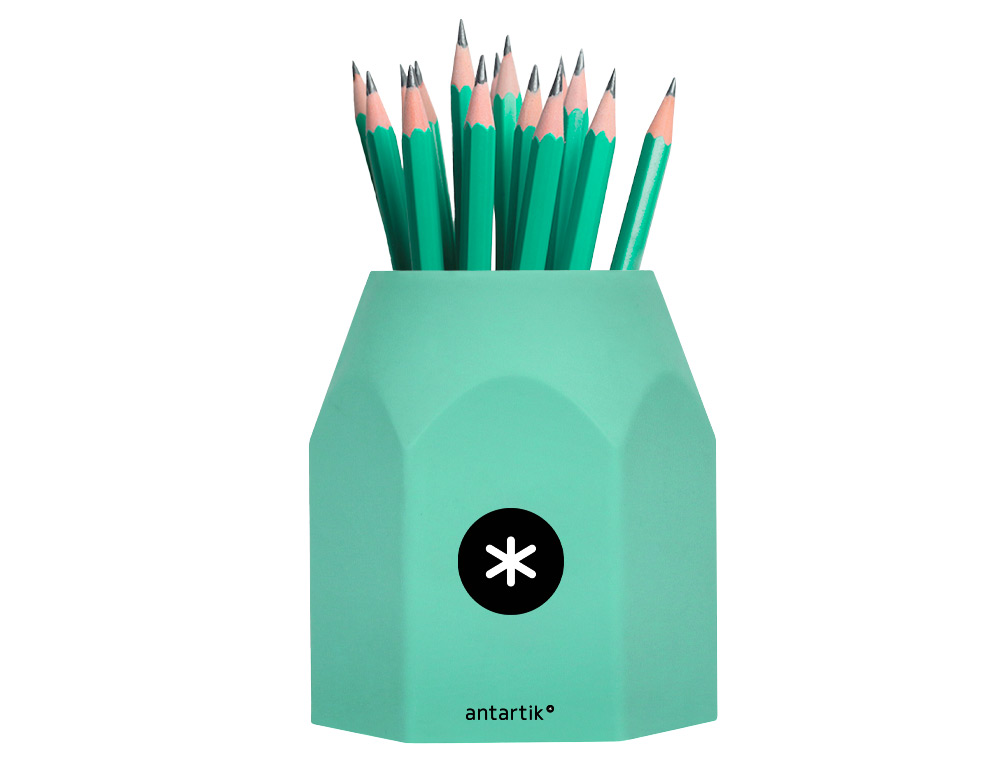 POT A CRAYONS ANTARTIK HEXAGONAL SILICONE SOFT TOUCH 95X75X80 MM COLORIS PASTELS ASSORTIS