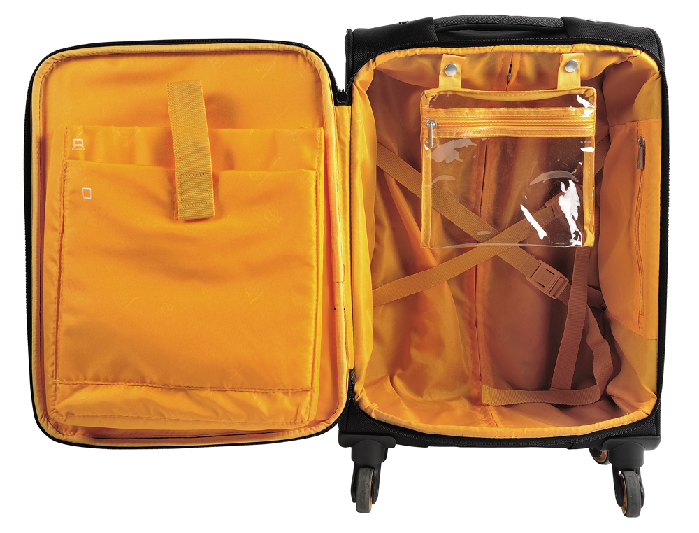 VALISE CABINE EXACOMPTA EXACTIVE 4 ROUES 37X55X23CM   COLORIS NOIR