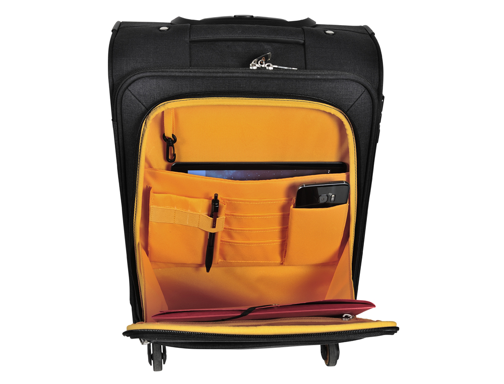 VALISE CABINE EXACOMPTA EXACTIVE 4 ROUES 37X55X23CM   COLORIS NOIR
