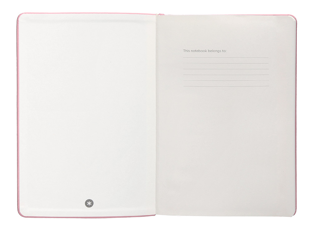 CARNET A5 ANTARTIK NOTES LIGNECOUVERTURE RIGIDE FERMETURE ELASTIQUE 200 PAGES 80GR COLORIS ROSE PASTEL