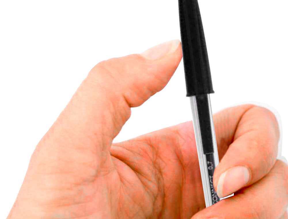 STYLO-BILLE Q-CONNECT CRITURE MOYENNE 0.7MM ENCRE CLASSIQUE BILLE INDFORMABLE CAPUCHON COULEUR ENCRE NOIR
