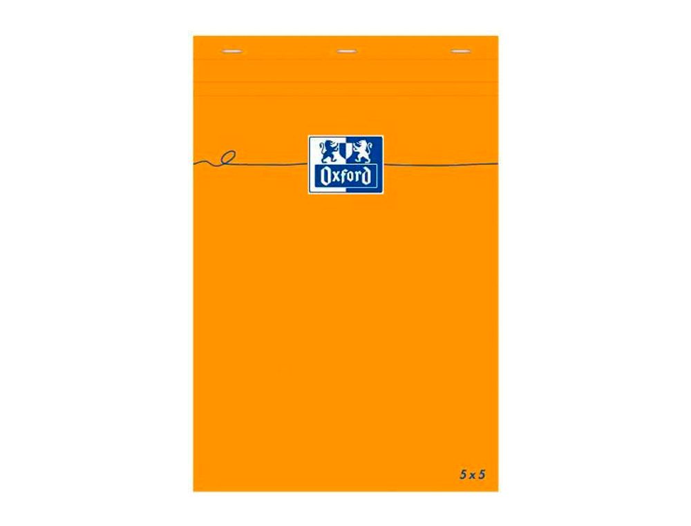 BLOC BUREAU OXFORD A7+ PAPIER VLIN SURFIN AGRAF EN TTE COUVERTURE ENVELOPPANTE 85X120MM 80F 80G 5X5MM ORANGE
