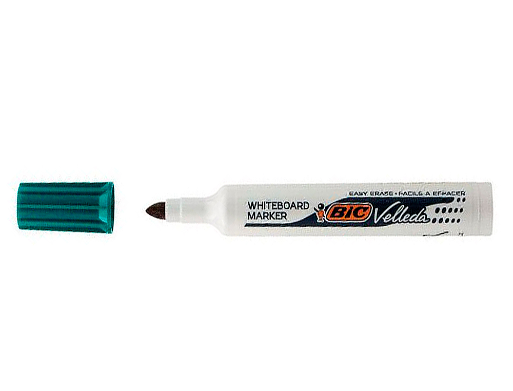 MARQUEUR BIC VELLEDA 1711 EFFAÇABLE POINTE OGIVE TRACÉ 2MM CORPS PLASTIQUE ENCRE CÉTONE VERT