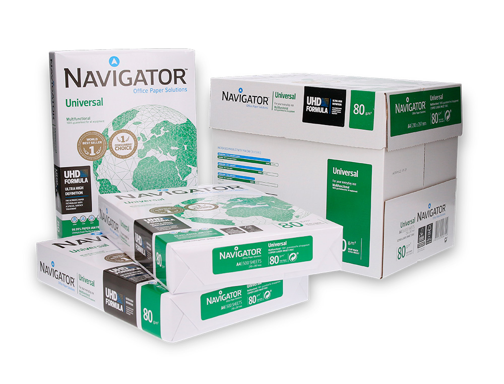 PAPIER NAVIGATOR MULTIFONCTION UNIVERSAL A4 80G BLANCHEUR 169 OPACITÉ 95 RIGIDITÉ 120 QUALITÉ SUPÉRIEURE 500 FEUILLES