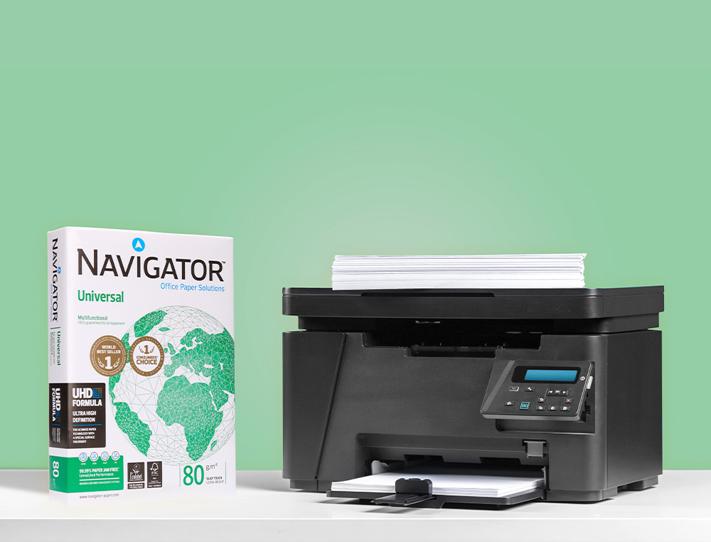 PAPIER NAVIGATOR MULTIFONCTION UNIVERSAL A4 80G BLANCHEUR 169 OPACITÉ 95 RIGIDITÉ 120 QUALITÉ SUPÉRIEURE 500 FEUILLES