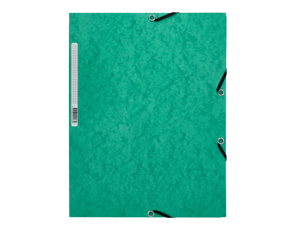 CHEMISE Q-CONNECT CARTE LUSTRE 375G POUR DOCUMENTS A4 320X243MM 3 RABATS COLORIS VERT