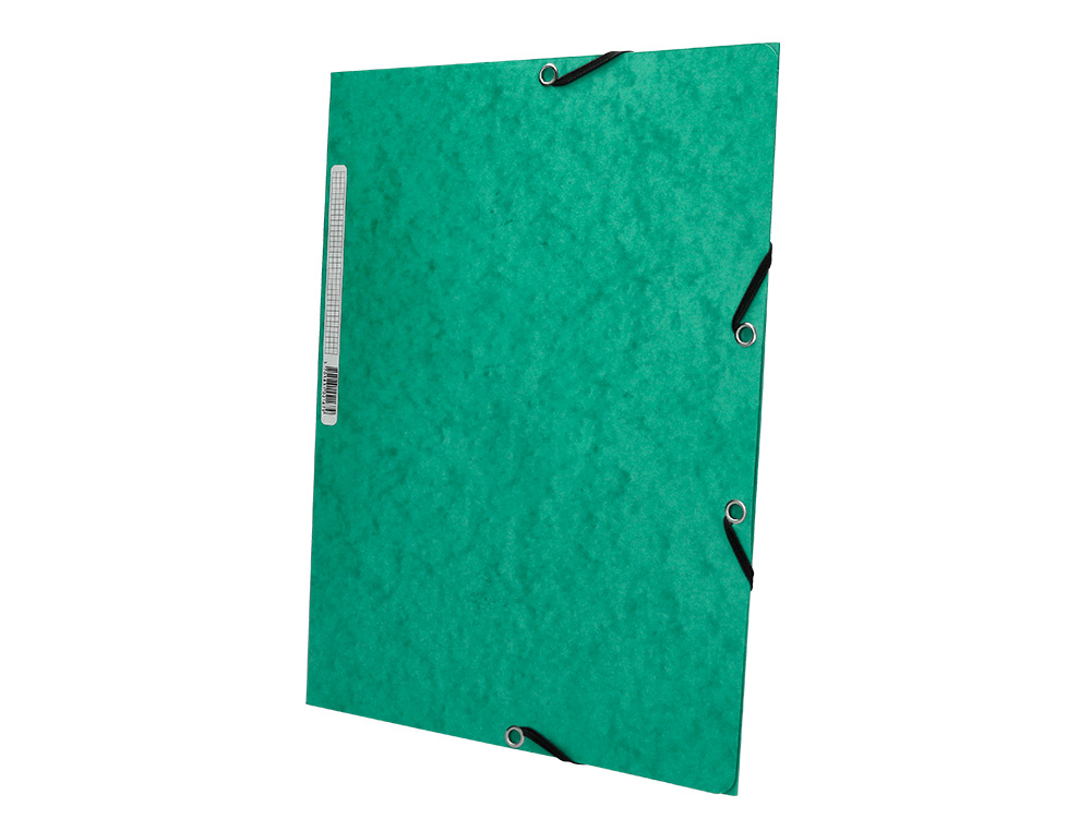 CHEMISE Q-CONNECT CARTE LUSTRE 375G POUR DOCUMENTS A4 320X243MM 3 RABATS COLORIS VERT