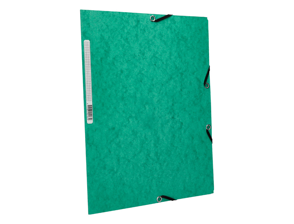CHEMISE Q-CONNECT CARTE LUSTRE 375G POUR DOCUMENTS A4 320X243MM 3 RABATS COLORIS VERT