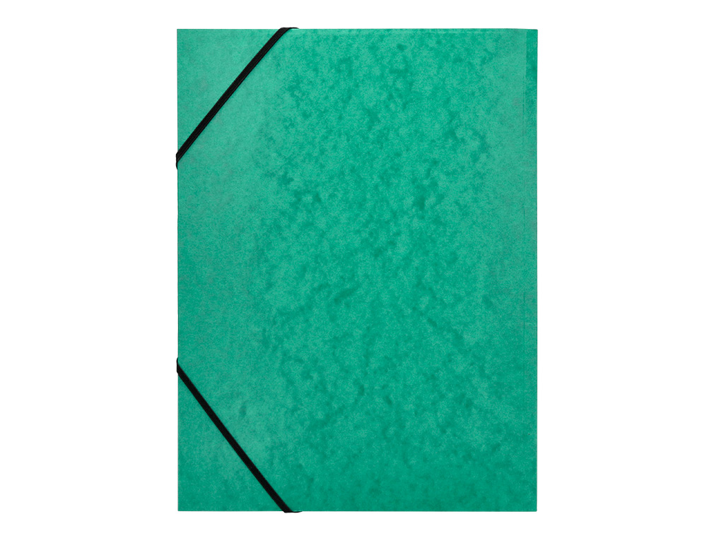 CHEMISE Q-CONNECT CARTE LUSTRE 375G POUR DOCUMENTS A4 320X243MM 3 RABATS COLORIS VERT