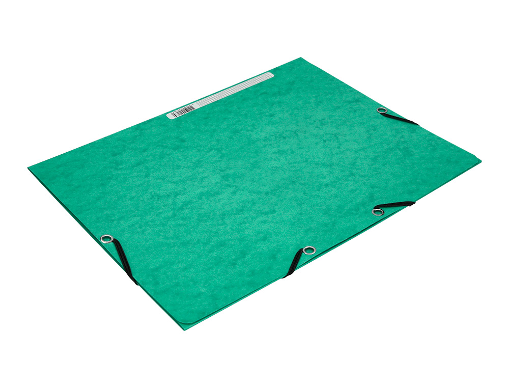CHEMISE Q-CONNECT CARTE LUSTRE 375G POUR DOCUMENTS A4 320X243MM 3 RABATS COLORIS VERT