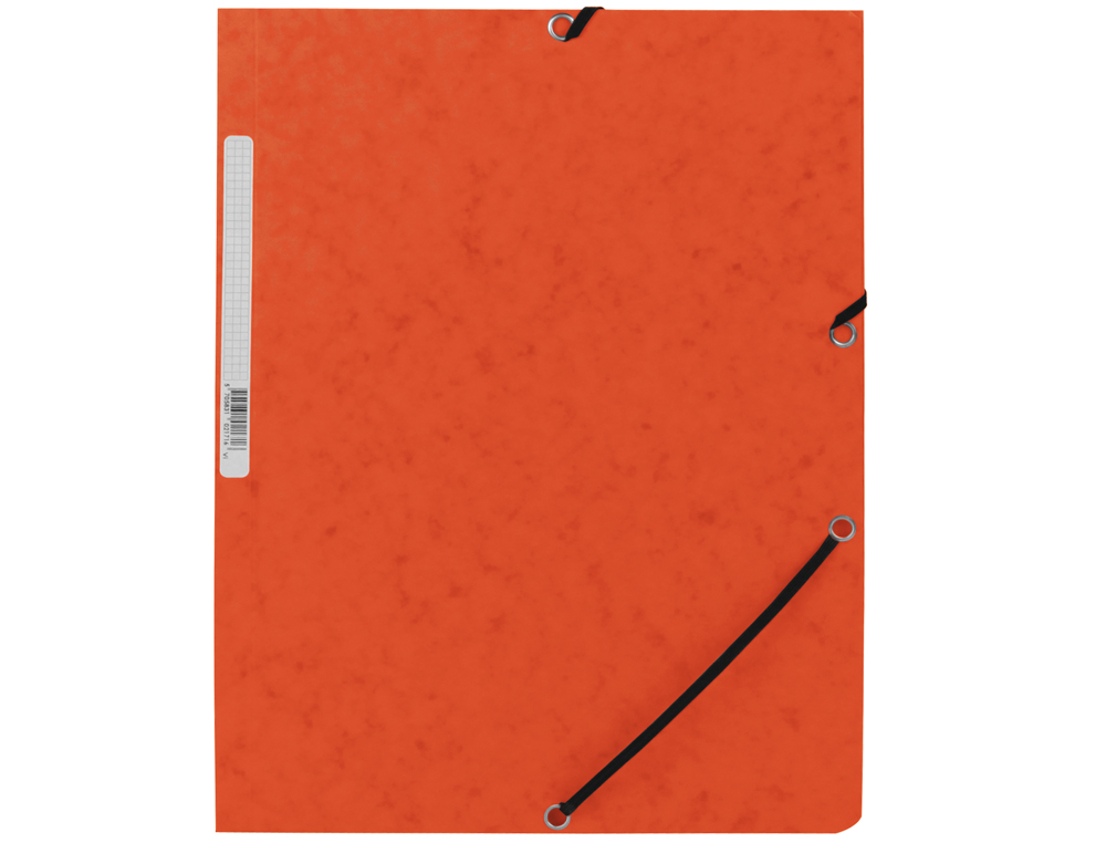 CHEMISE Q-CONNECT CARTE LUSTRÉE 375G POUR DOCUMENTS A4 320X243MM 3 RABATS COLORIS ORANGE