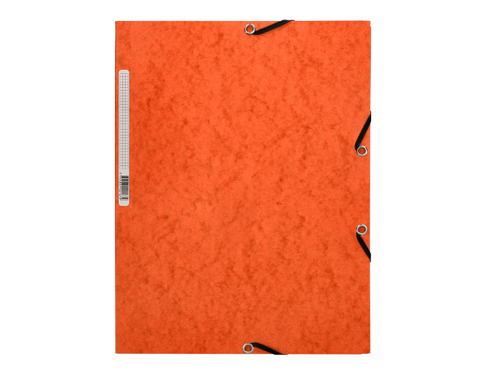 CHEMISE Q-CONNECT CARTE LUSTRÉE 375G POUR DOCUMENTS A4 320X243MM 3 RABATS COLORIS ORANGE