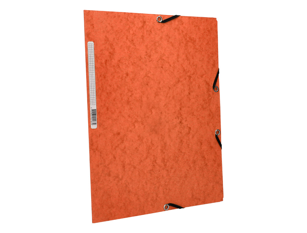 CHEMISE Q-CONNECT CARTE LUSTRÉE 375G POUR DOCUMENTS A4 320X243MM 3 RABATS COLORIS ORANGE