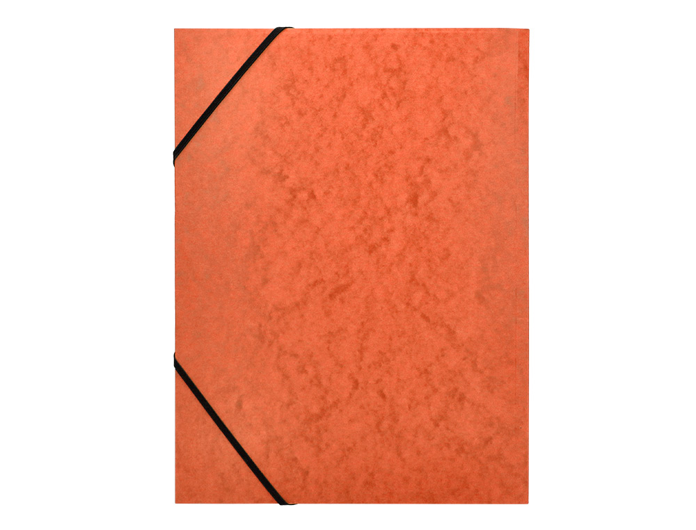 CHEMISE Q-CONNECT CARTE LUSTRÉE 375G POUR DOCUMENTS A4 320X243MM 3 RABATS COLORIS ORANGE