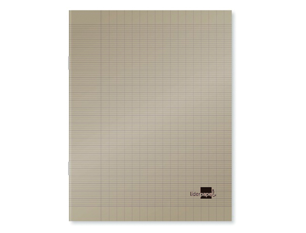 CAHIER PIQUÉ LIDERPAPEL COUVERTURE PLASTIQUE SOUPLE A4 21X29,7CM 96 PAGES SÉYÈS COLORIS GRIS