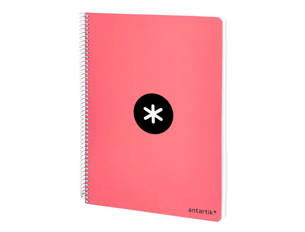 CAHIER SPIRALE ANTARTIK A5 240P 100G COUVERTURE REMBORDEE SEYES MICROPERFORE CORAIL