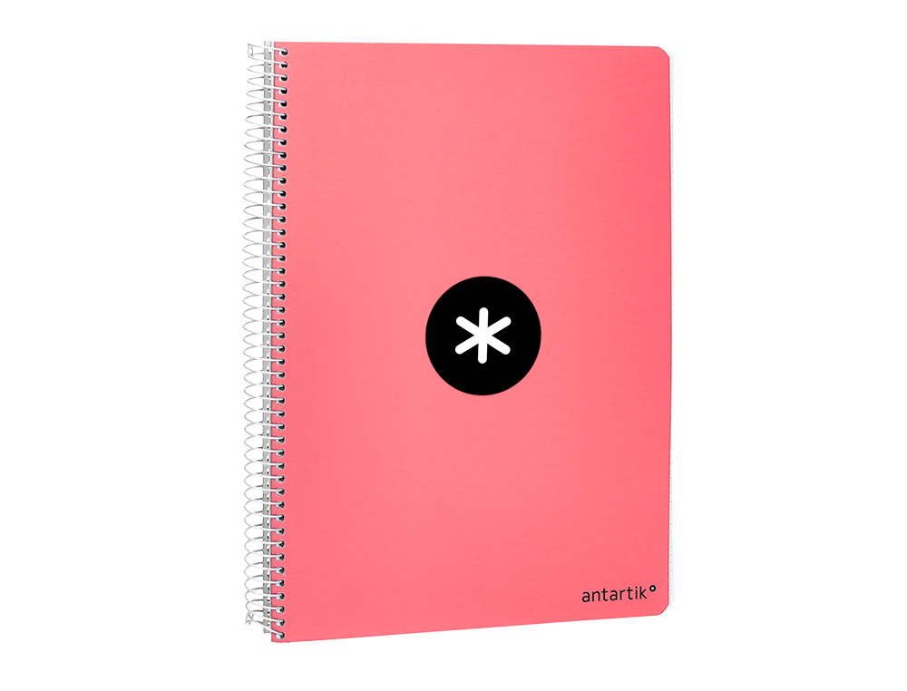 CAHIER SPIRALE ANTARTIK A5 240P 100G COUVERTURE REMBORDEE SEYES MICROPERFORE CORAIL