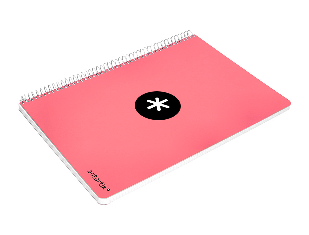 CAHIER SPIRALE ANTARTIK A5 240P 100G COUVERTURE REMBORDEE SEYES MICROPERFORE CORAIL