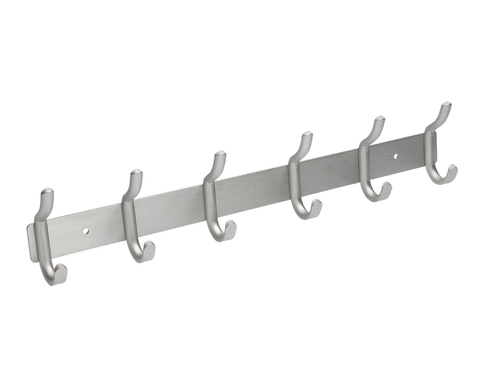 PORTE-MANTEAUX LIDERPAPEL MURAL METAL 6 PATERES 430X88X55MM COLORIS ARGENT