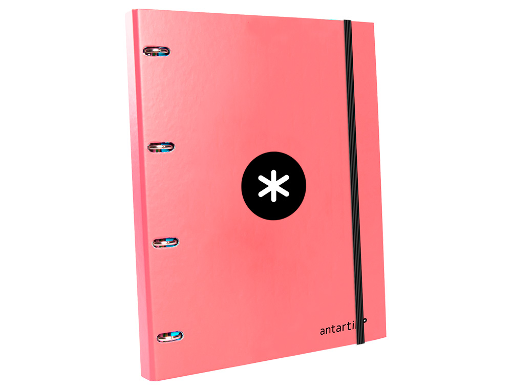 CLASSEUR ANTARTIK 4 ANNEAUX RONDS 25MM A4 CARTON REMBORDE FEUILLETS MOBILES Q5X5 COLORISCORAIL