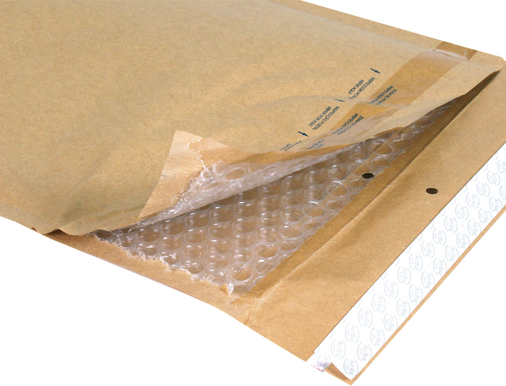 POCHETTE BULLES D'AIR Q-CONNECT 120X215MM 82G KRAFT MATELASSE RABAT DROIT AUTO-ADHESIVE SANS FENETRE LOT 100 UNITES