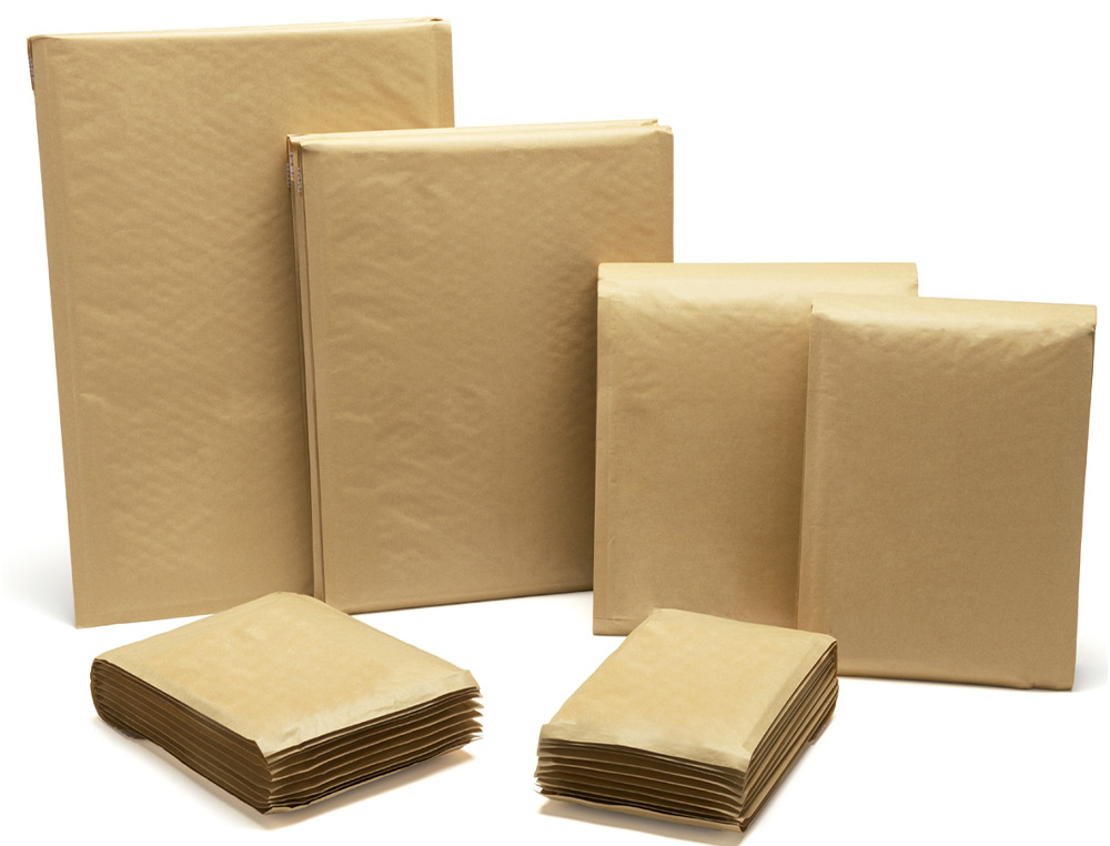 POCHETTE BULLES D'AIR Q-CONNECT 120X215MM 82G KRAFT MATELASSE RABAT DROIT AUTO-ADHESIVE SANS FENETRE LOT 100 UNITES