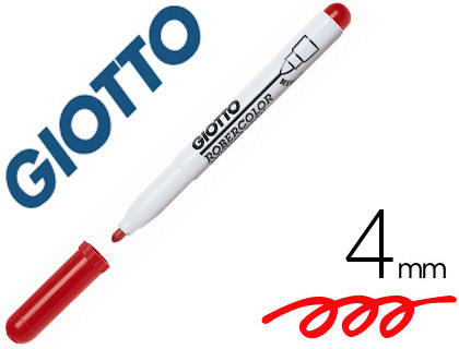 MARQUEUR GIOTTO ROBERCOLOR EFFAABLE TABLEAU BLANC POINTE MEDIUM OGIVE 4 MM COLORIS ROUGE